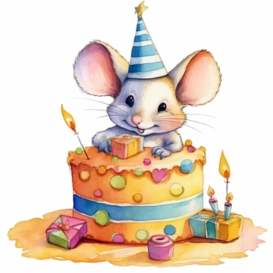 mouse birthday clip art