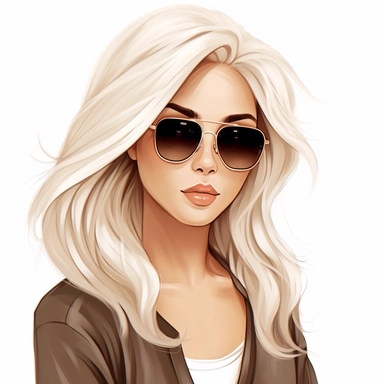 Planner Girl Clipart, Boss Babe, Illustration, Girl Boss Clipart, beauty therapist, lash artist, make up artist, illustration, realistic, Boss Lady, fashion, modern women, entreprenuer, Boss Lady, Female Entrepreneur, Business Women, Asian women, blonde hair wearing sunglasses