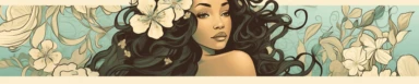 banner for an etsy shop that sells beautiful clipart and coloring pages and is very juvenile elegant aesthetic and fresh, style of alphonse mucha black girl inclusive, style of mariola budek, artistic