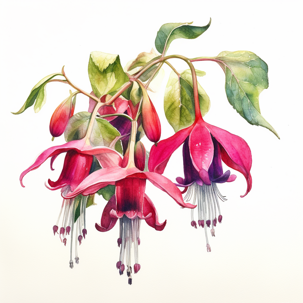 fuchsia flower cliparts