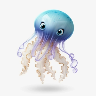 disney pixar 4 jellyfish, clipart white background