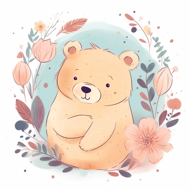 Clipart Delightful cartoon cute [bear]