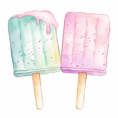watercolor poptart clipart, in pastel pink, pastel bue and pastel mint green, simple handpainted designs, soft harmonious colors, style cute s 900