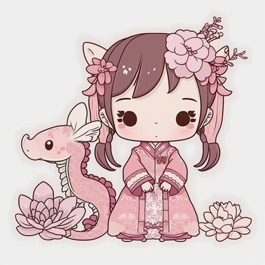 Cute Baby Pink DragonChinese Wear Chinese New Year line art clipart PNG, Clipart, Crafts Card Making Transparent