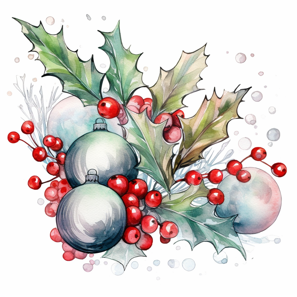 christmas black and white clipart