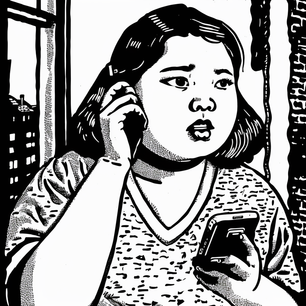 girl phone cliparts