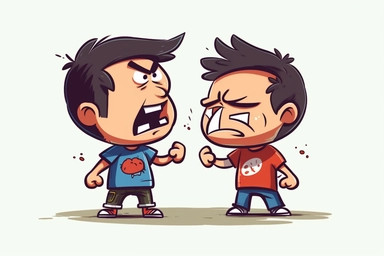No One Fight Alone, clipart, white background, cartoon ,