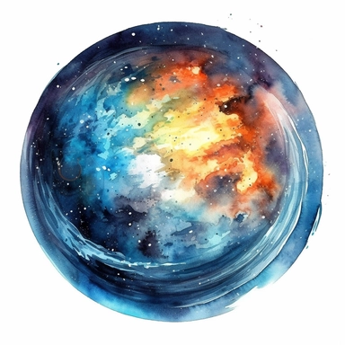 Detailed Illustration of a Planet, galaxy core, galaxy, universe core, universe elements, star gaze, amazing, beautiful, amazing , detailed , watercolor, 2d game art, isolated on white background, clipart