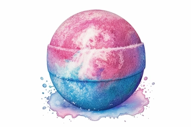 bath+bomb , highly detailed, isolated on white, clipart,