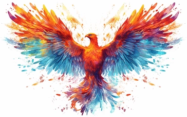 reate a captivating visual representation that symbolizes breaking free from barriers and unleashing boundless potential in business. Depict a soaring phoenix with its wings outstretched, symbolizing courage, freedom, and limitless possibilities. Let the image exude a sense of empowerment and inspire viewers to embrace change, overcome challenges, and rise above limitations. Use vibrant colors and dynamic elements to convey energy and excitement. The image should evoke a sense of awe and ignite 