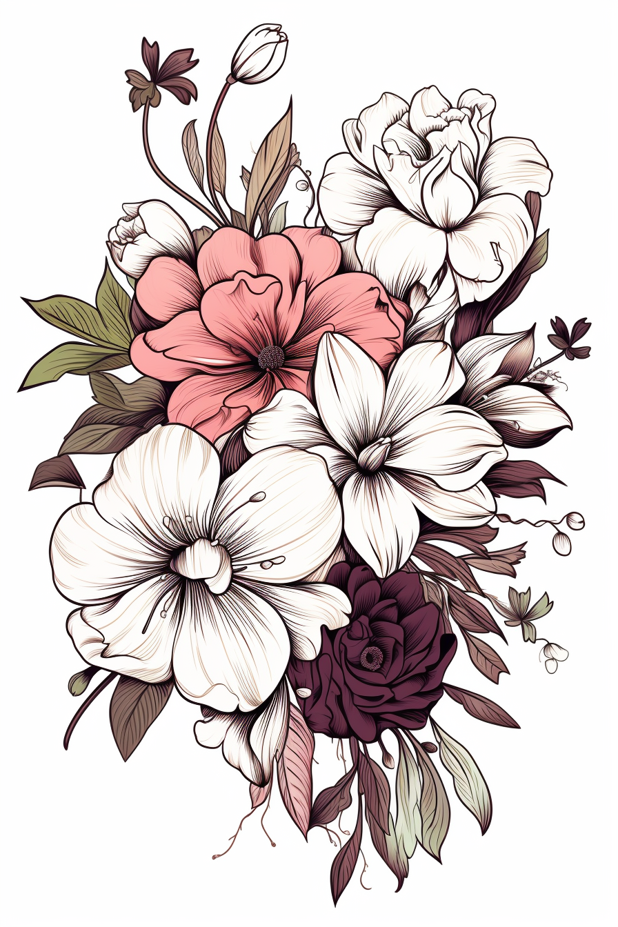 black flower cliparts