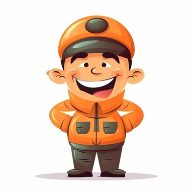 happy cute Gas Mechanic face, cartoon, clipart, mascot, isolated on white background