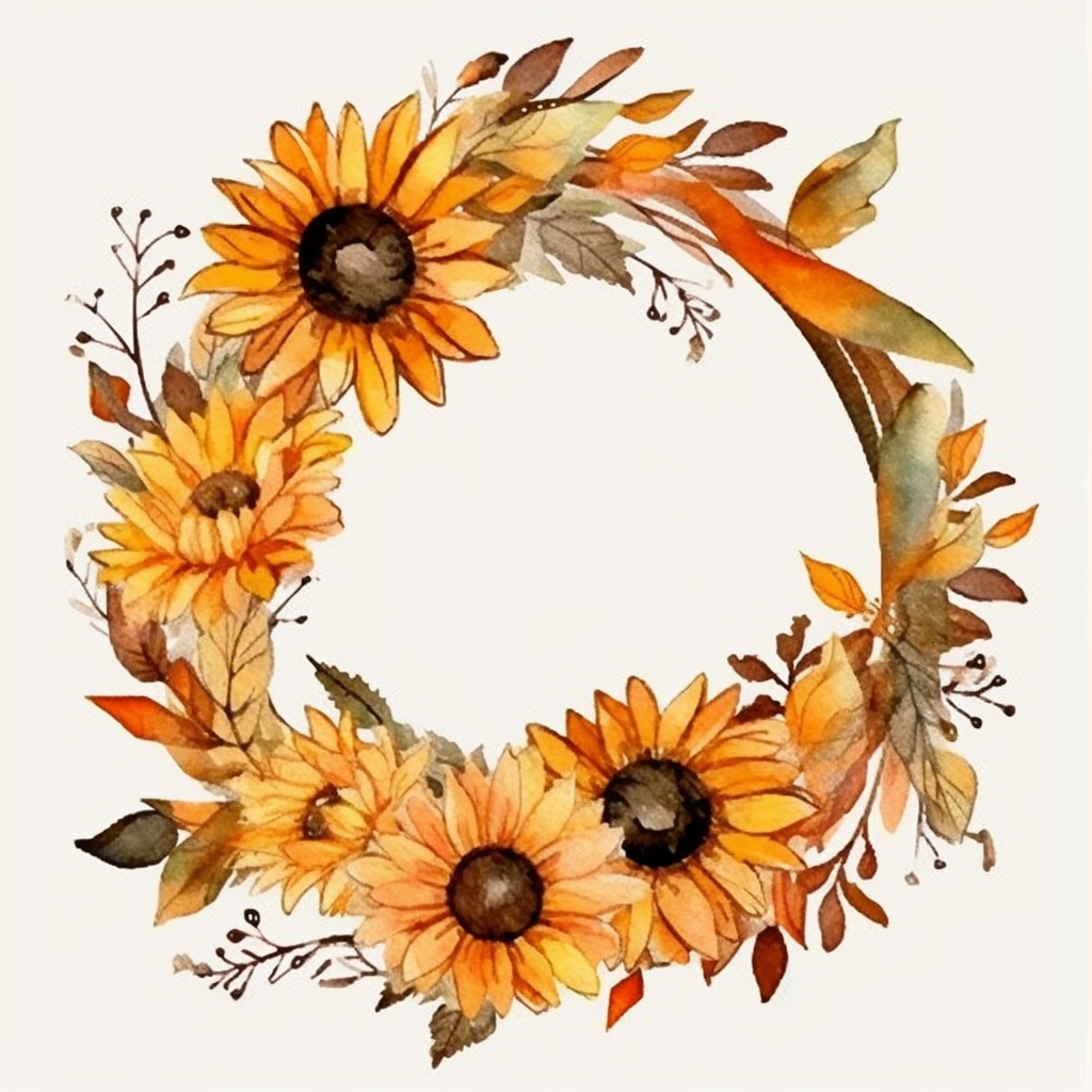 fall sunflower cliparts