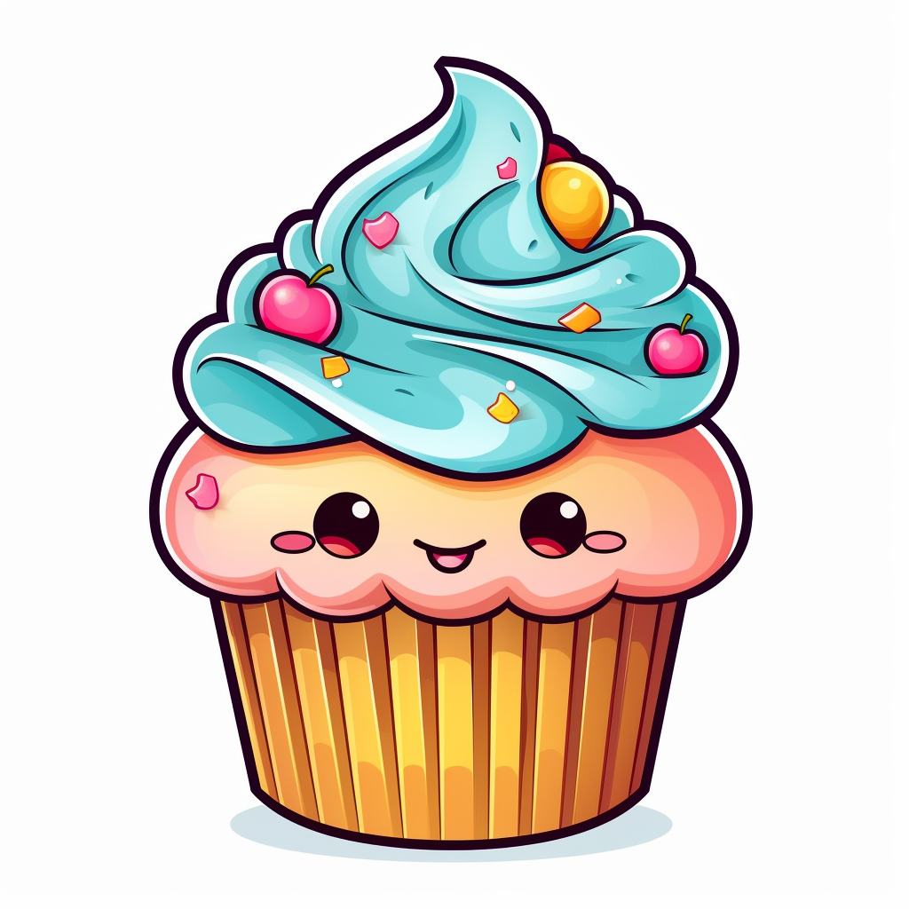 cartoon cupcakes clipart