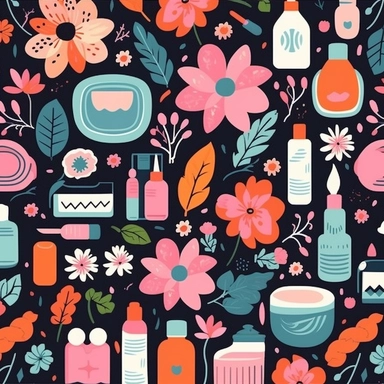 aesthetic, clipart, girly pattern