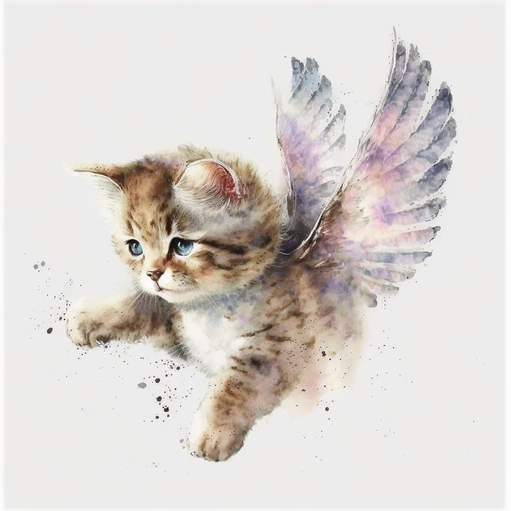 flying kitten cliparts
