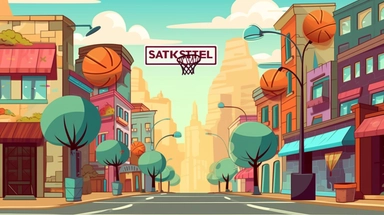 play street basketball clipart banners