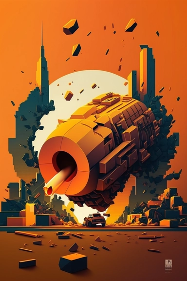lego, city, bullet, orange, background book illustration style, by Digital-Vector-Illustration Jordan-Grimmer-Concept-Painting, watercolor clipart, hyperdetailed painting, beautiful scene, cartoon, flat colors, 50mm, f1.4