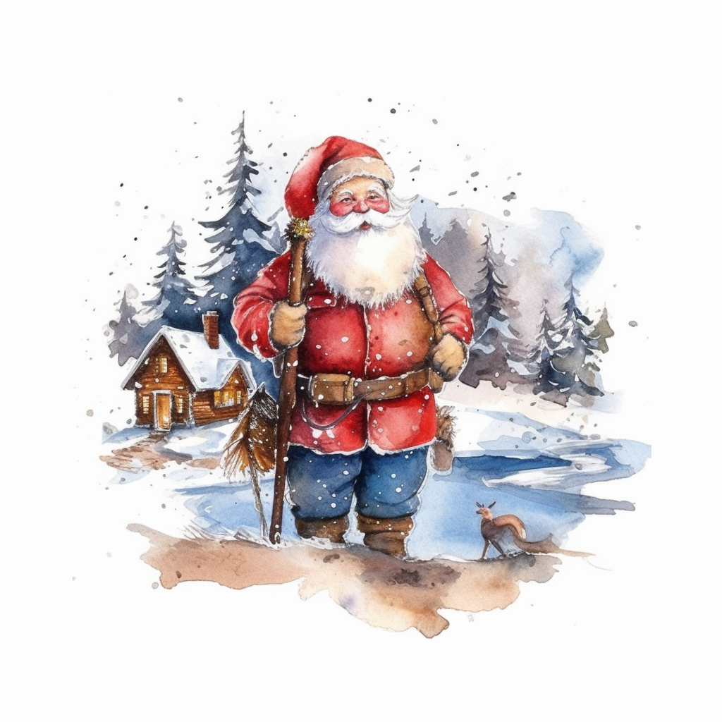 blue santa cliparts
