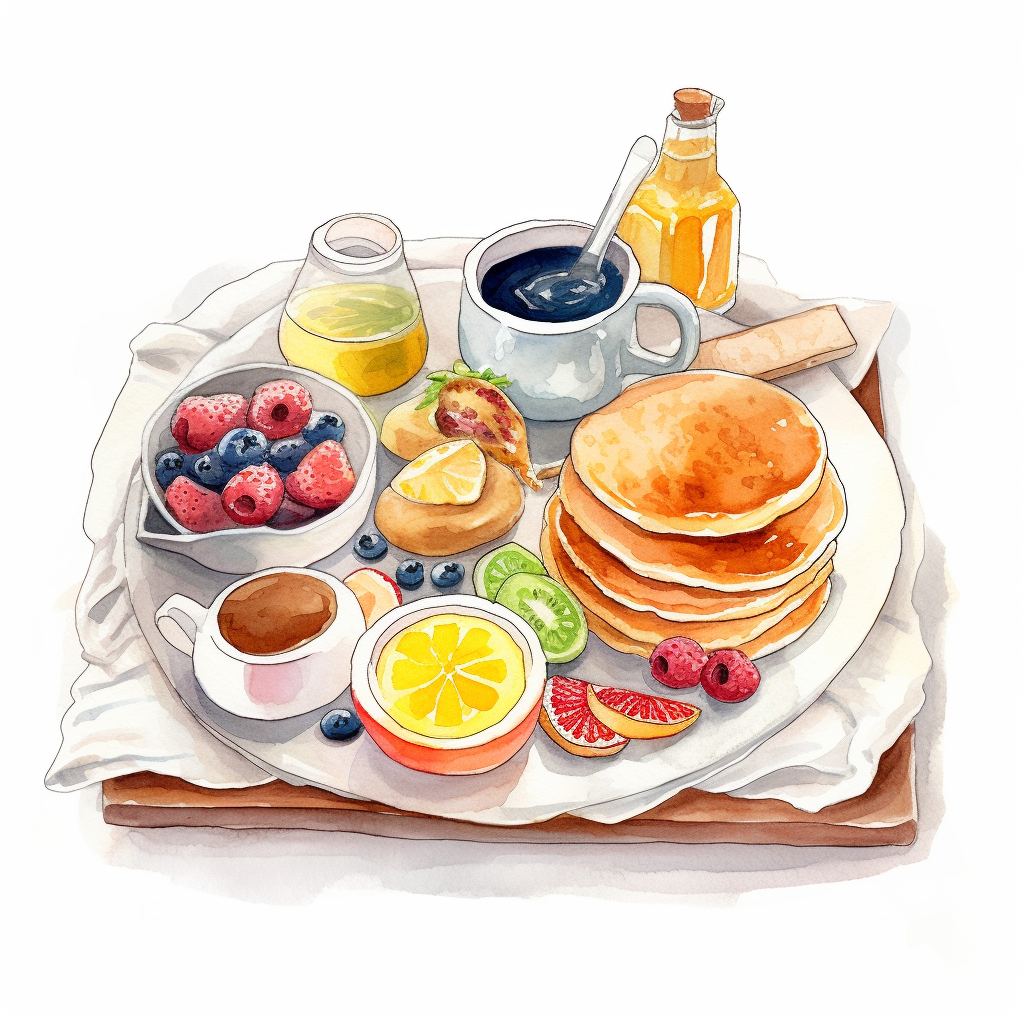 breakfast tray cliparts