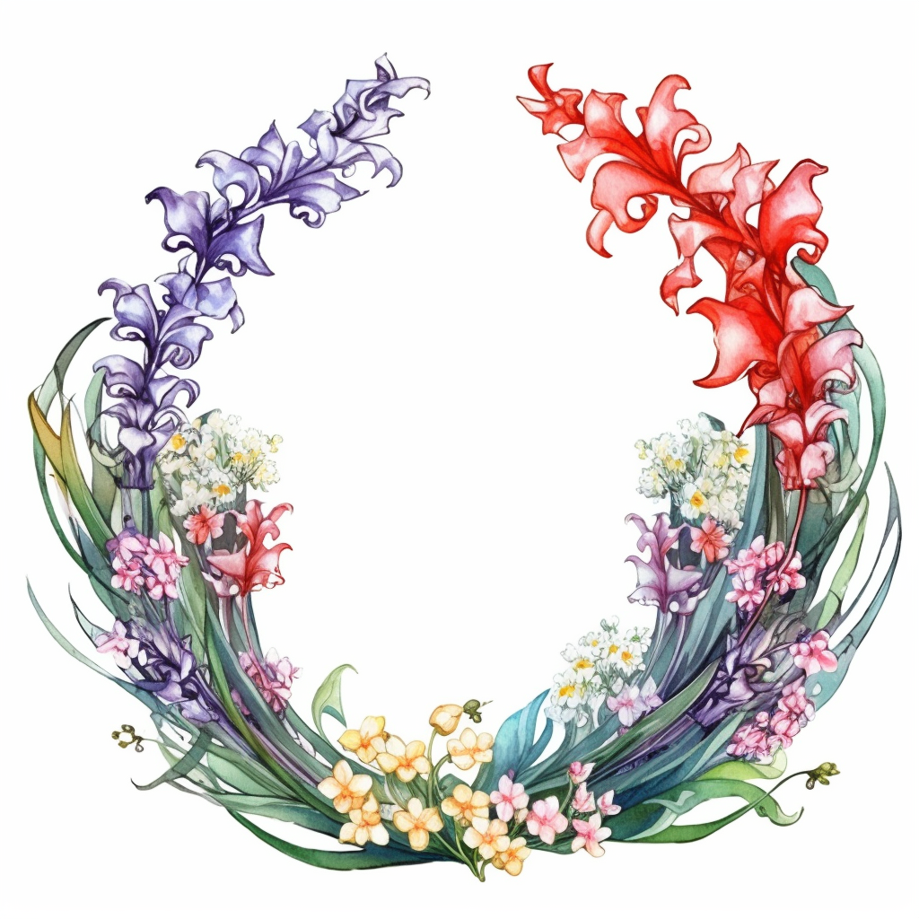 lily frame cliparts