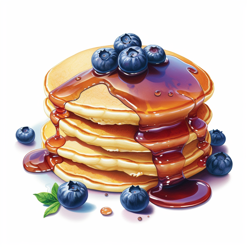 blueberry pancakes cliparts