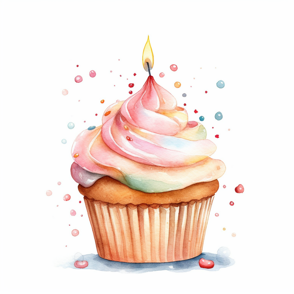 cupcake candle cliparts