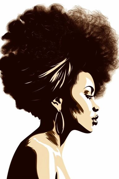 black women hairstyle clipart