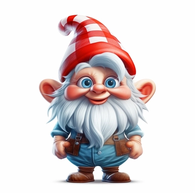 gnome clipart cute, white background