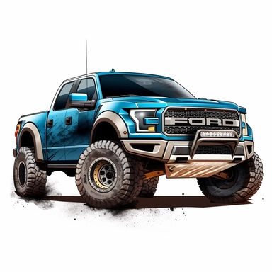 clipart Ford Raptor car, white background