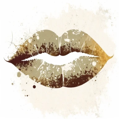distressed kiss lips png clipart