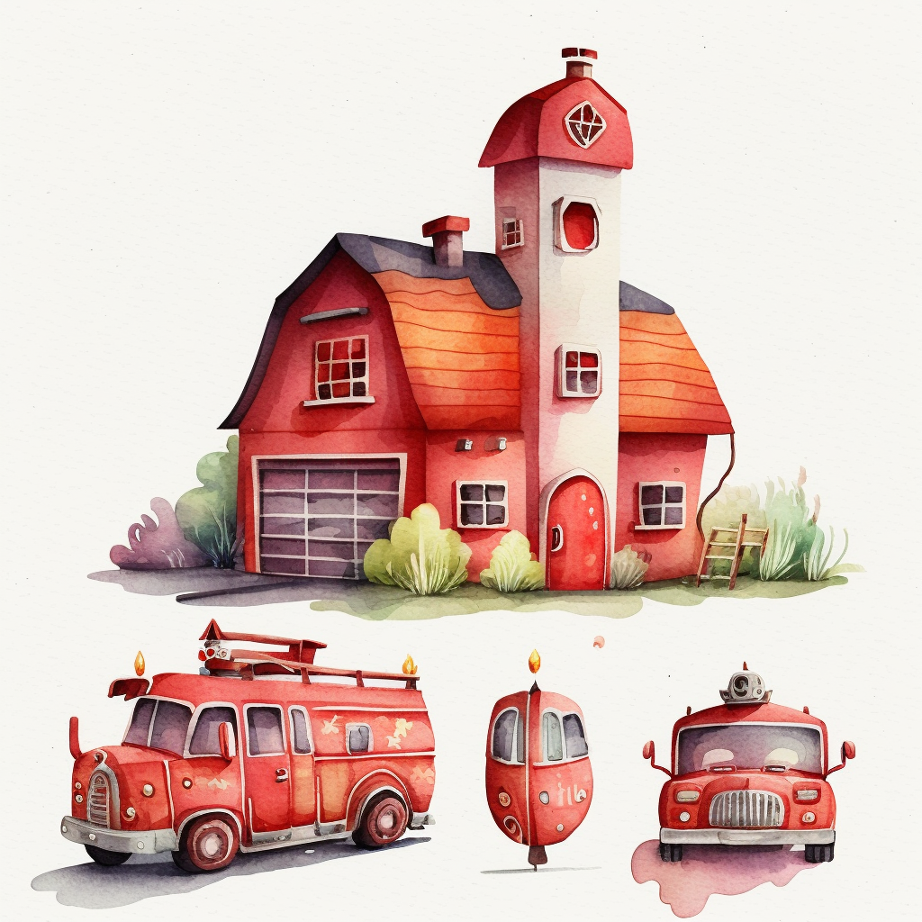 fire station clipart
