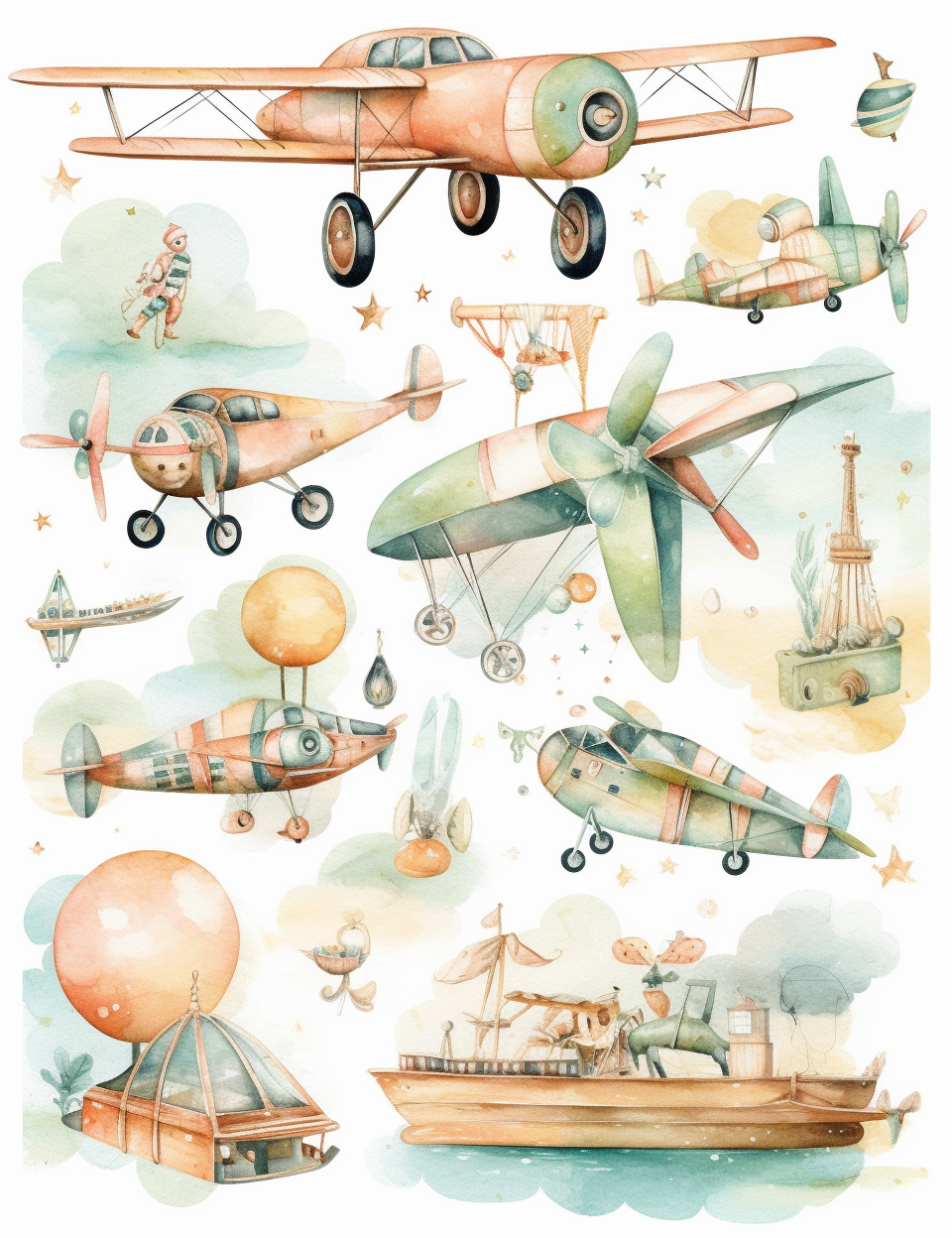cute aviator cliparts