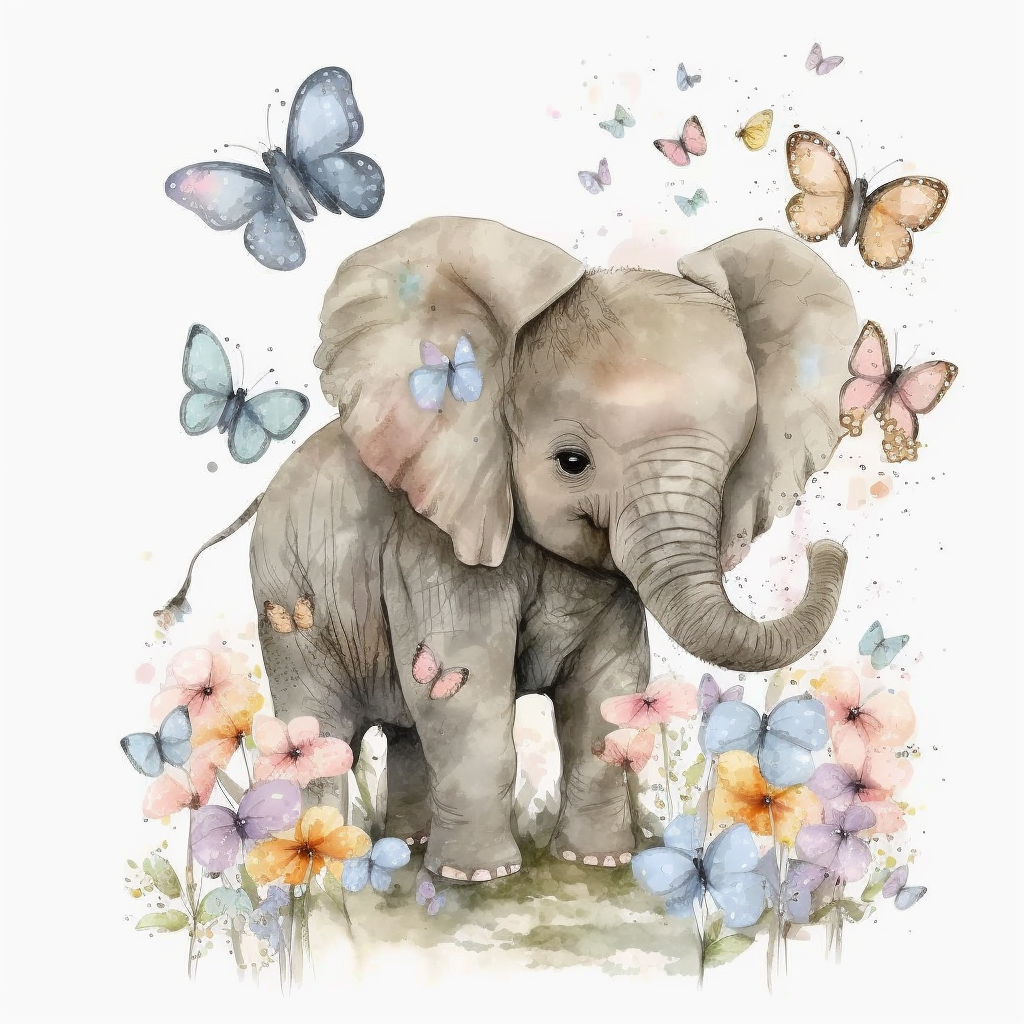 baby elephant clipart