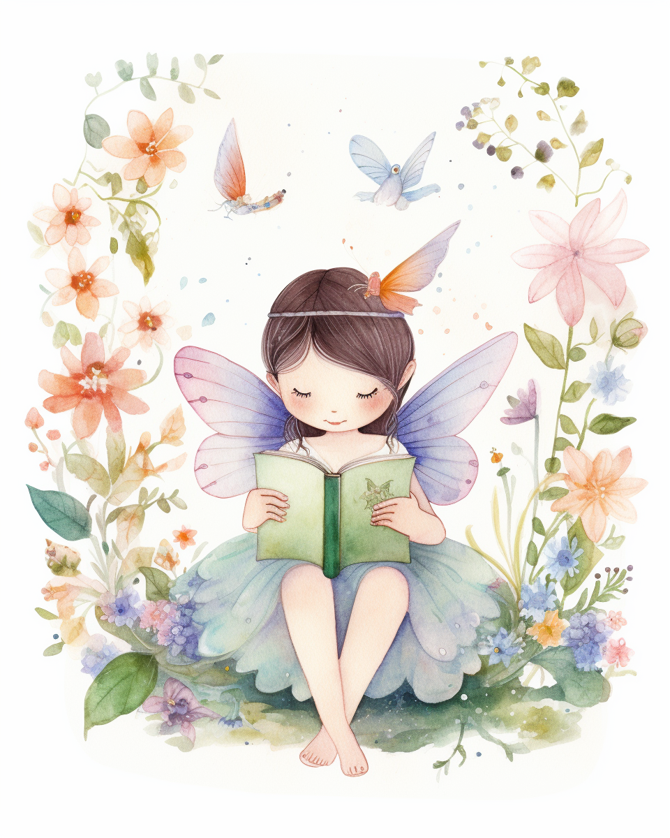 children reading books clipart