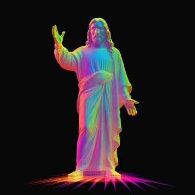 holographic jesus clip art
