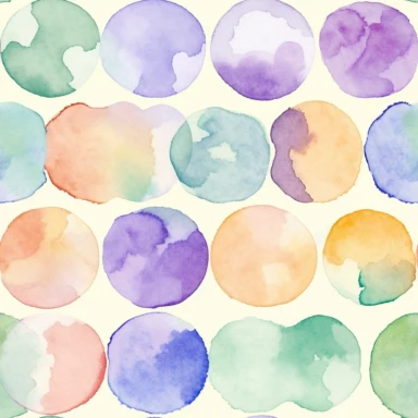 Nine abstract watercolor background vector clipart, in different light pastel colors, rounded, hazy romanticism, free brushwork