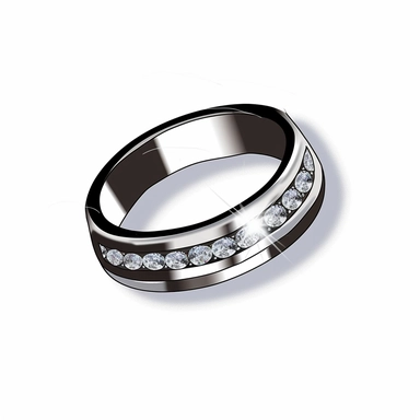 wedding ring , vector, 2D diamond white background style clipart
