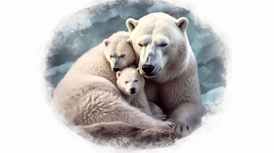 flat lay, png image, clip art: : christmas, celestial, moon, mother bear and baby bear,professional lighting,cinematic lighting, long shadows, saturated contrast, hyperdetailed,32k,v--5.0