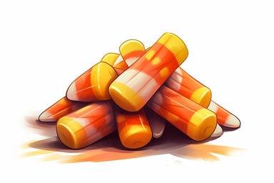 Cute Candy Corn, clipart, white background, cartoon ,