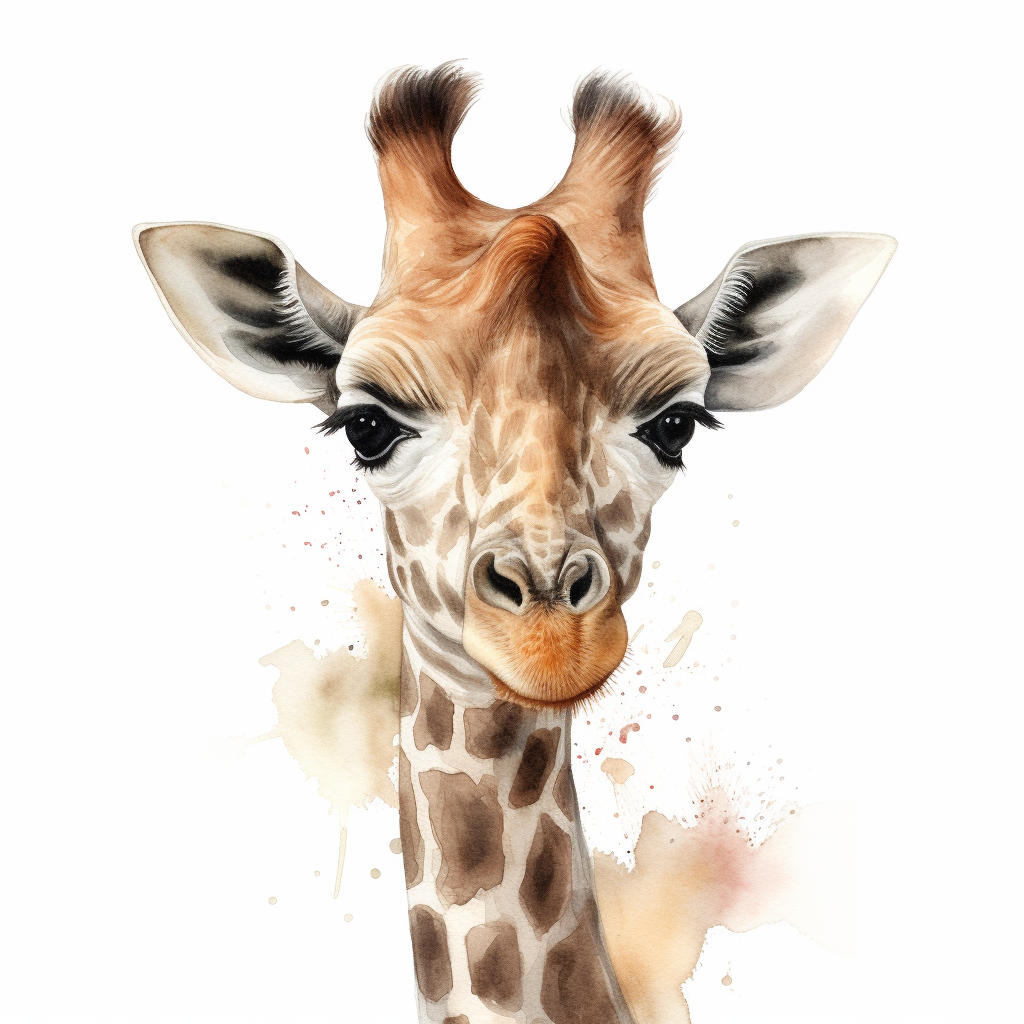 giraffe drawing cliparts