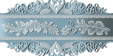 dusty blue decorative border straight ribbon lace clipart