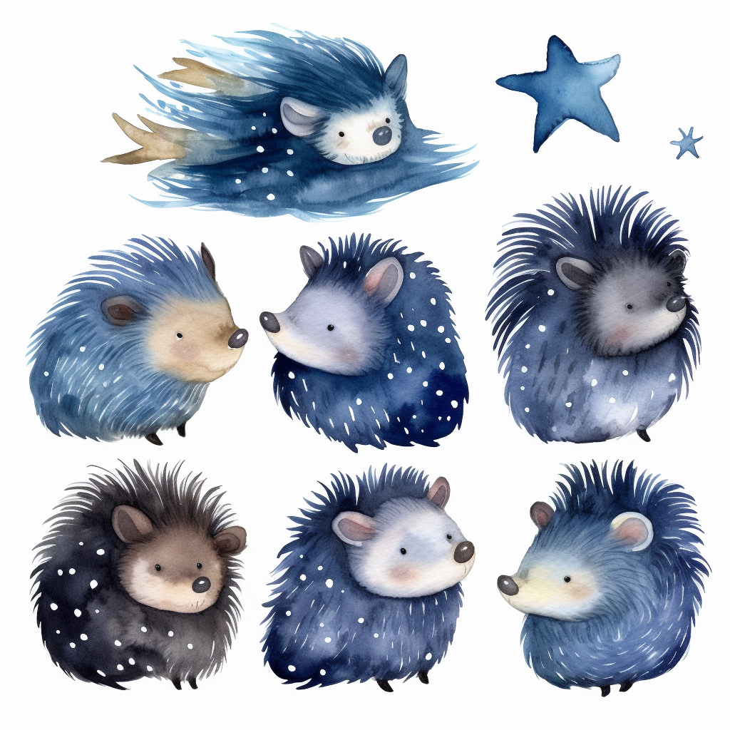 cute porcupine cliparts