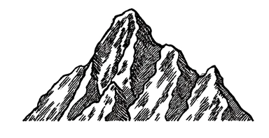mountain clipart, transparent png download, in the style of charles burns, precisionist lines, georges lacombe, white and black, maya lin, the san francisco renaissance., rough-edged 2d animation