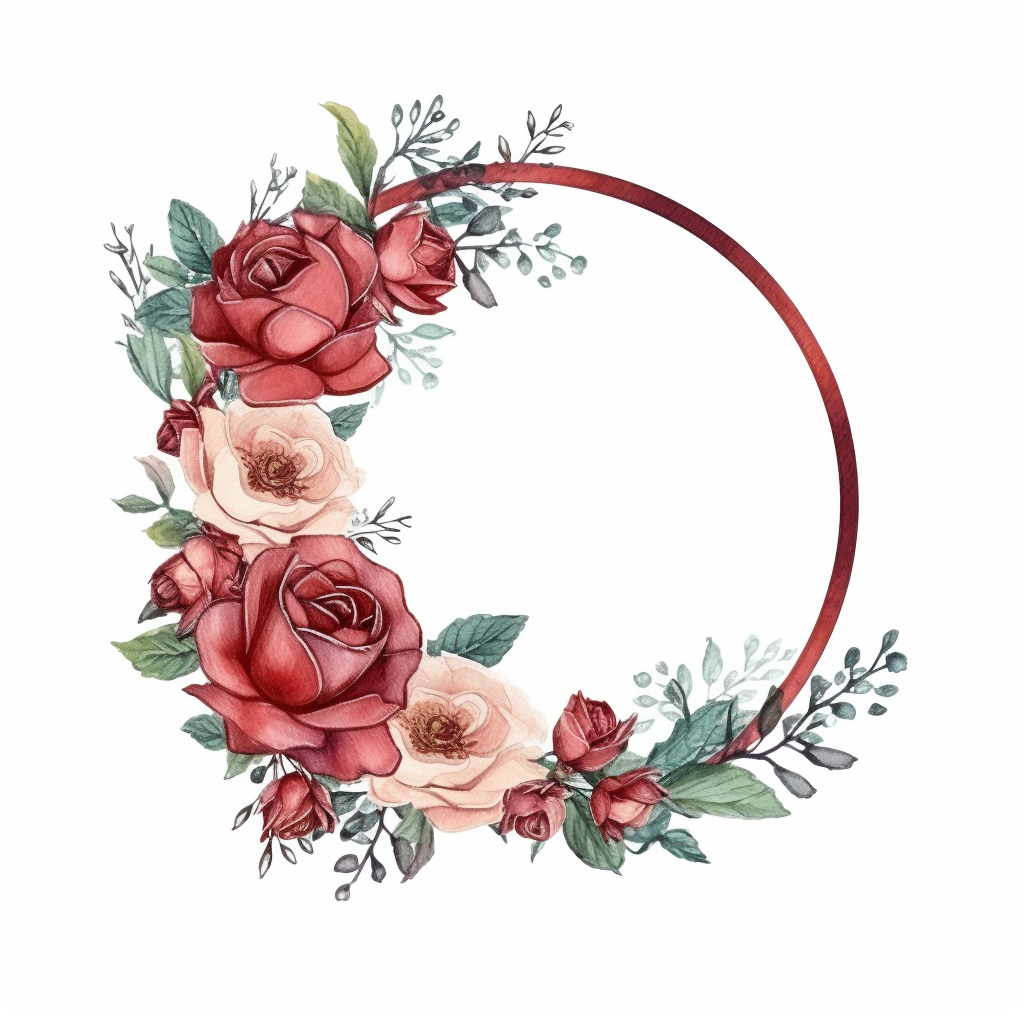 circle rose cliparts