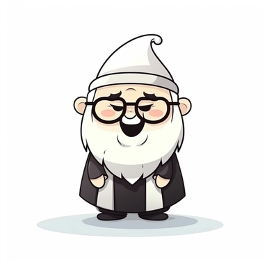 happy cute Cleric face, cartoon, clipart, mascot, isolated on white background