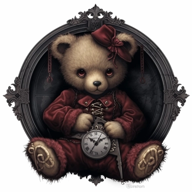 gothic teddy bear clip art