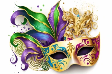 mardi gras illustration, clip art white background