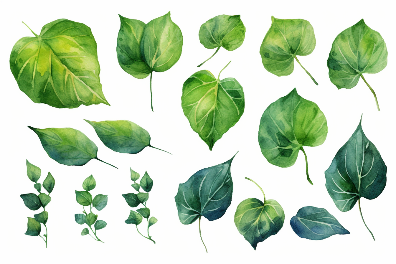 different leaves clipart