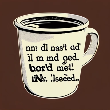 A clipart of a coffee cup with the phrase I don't need an inspirational quote, I just need coffee